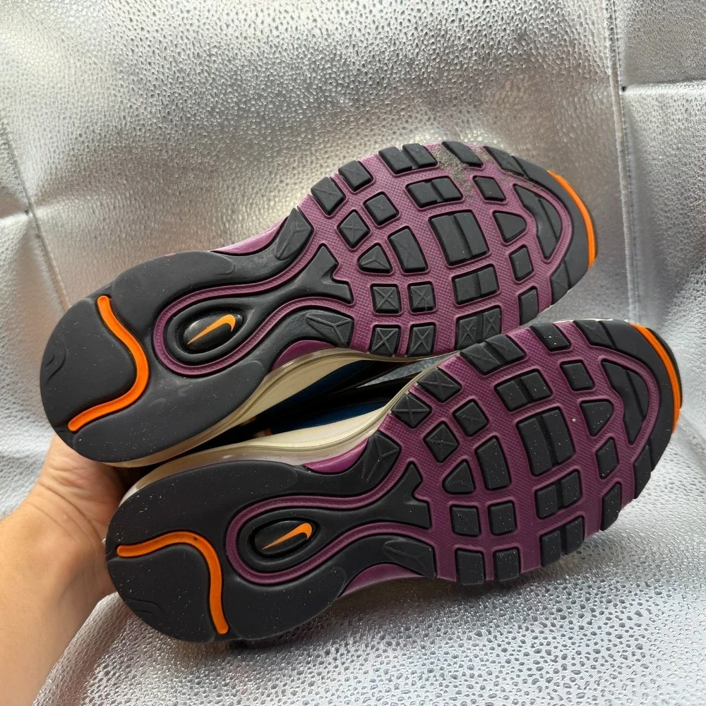 Size 6.5Y Nike Air Max Deluxe‎ Cool Gray Orange Kids Athletic Shoes AR0115-002